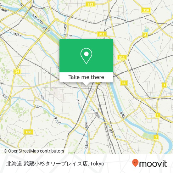 北海道 武蔵小杉タワープレイス店 map