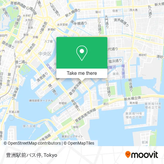 Toyosu Station Front Bus Stop map