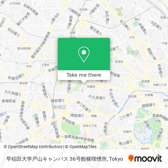 早稲田大学戸山キャンパス 36号館横喫煙所 map