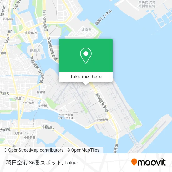 Haneda Airport Spot 36 map