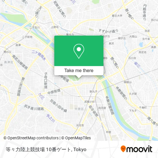 等々力陸上競技場 10番ゲート map
