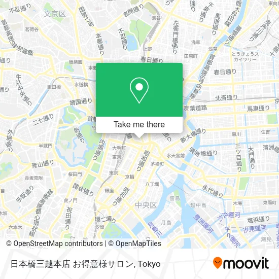 日本橋三越本店 お得意様サロン map