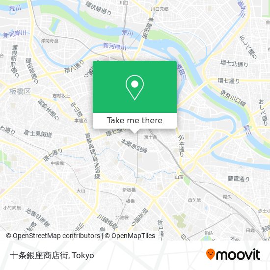 十条銀座商店街 map