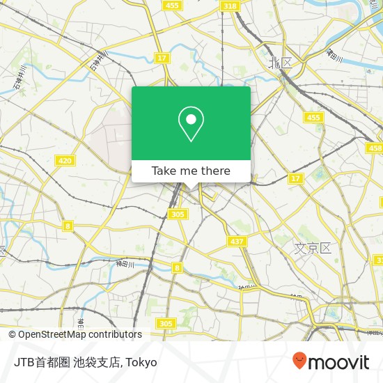 JTB首都圏 池袋支店 map