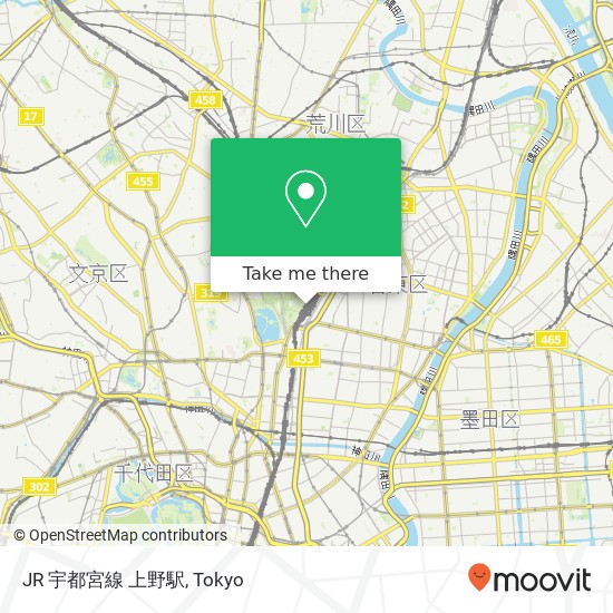 JR 宇都宮線 上野駅 map