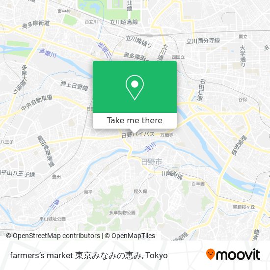 farmers’s market 東京みなみの恵み map