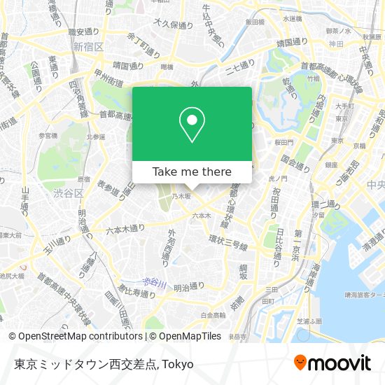 東京ミッドタウン西交差点 map