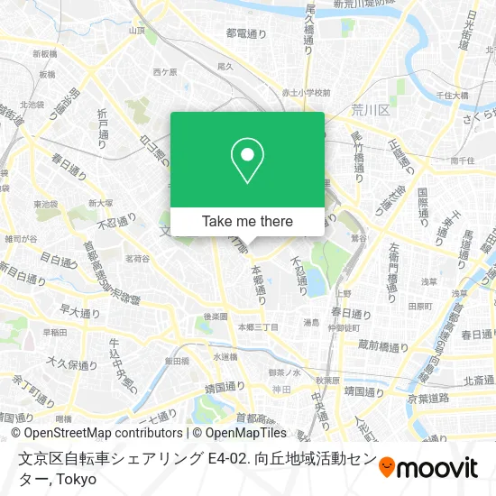 文京区自転車シェアリング E4-02. 向丘地域活動センター map