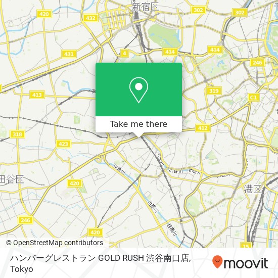 ハンバーグレストラン GOLD RUSH 渋谷南口店 map