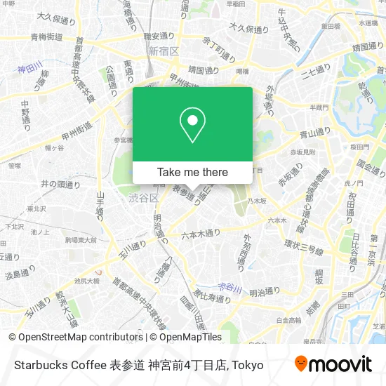 Starbucks Coffee Omotesando Jingumae 4-Chome Store map