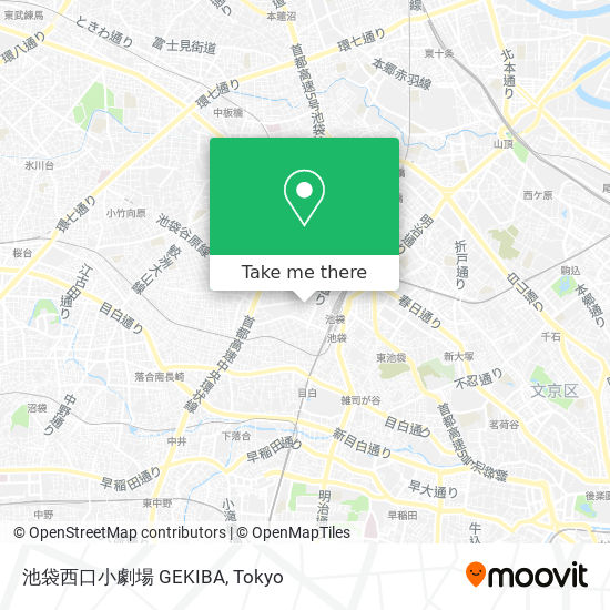 池袋西口小劇場 GEKIBA map