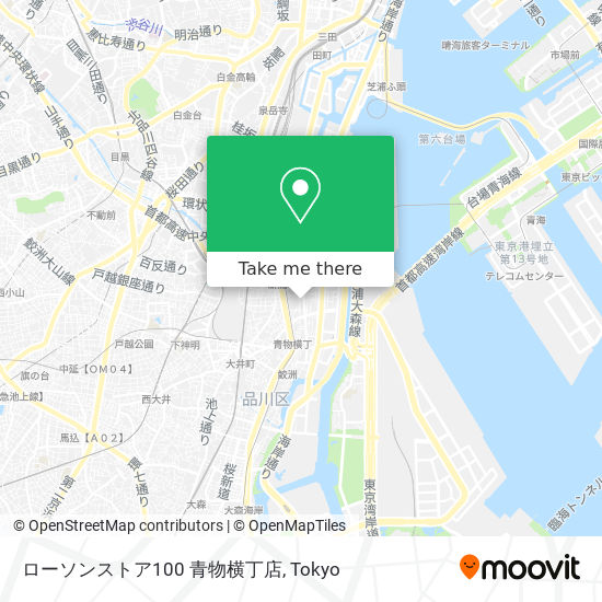 ローソンストア100 青物横丁店 map