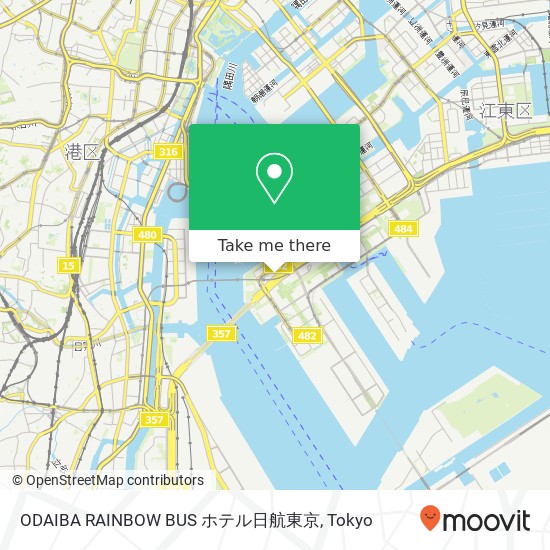 ODAIBA RAINBOW BUS ホテル日航東京 map