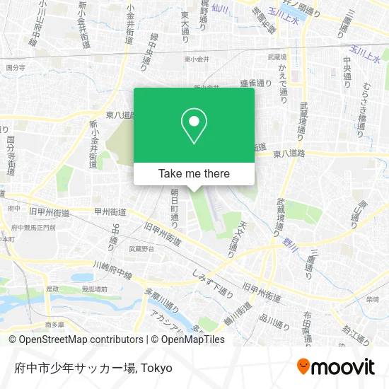 府中市少年サッカー場 map