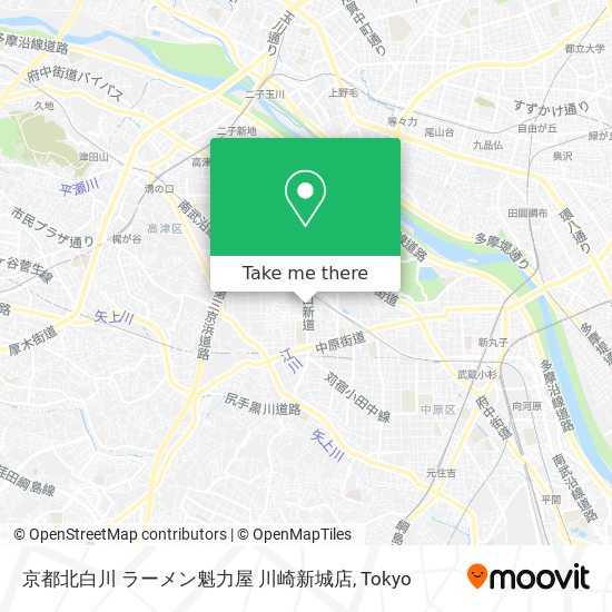 京都北白川 ラーメン魁力屋 川崎新城店 map