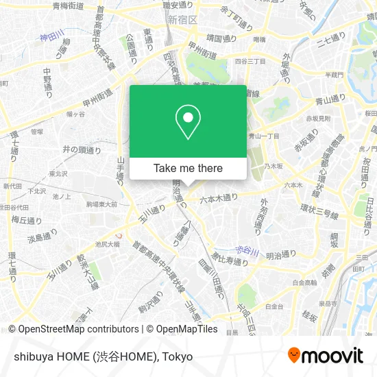 Shibuya Home map