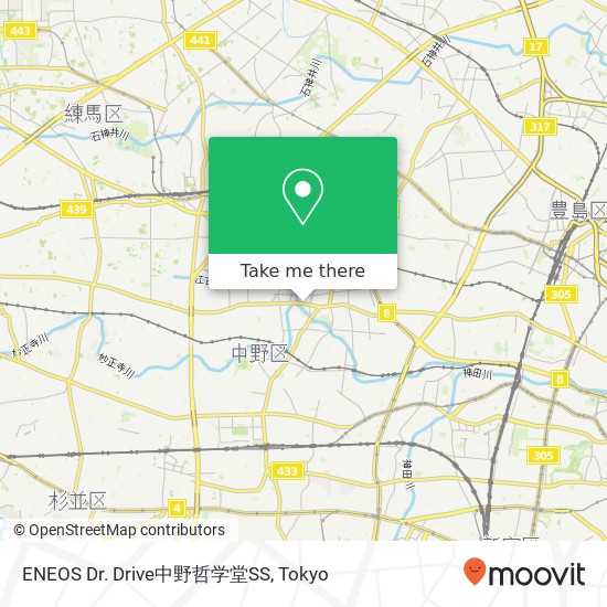 ENEOS Dr. Drive中野哲学堂SS map