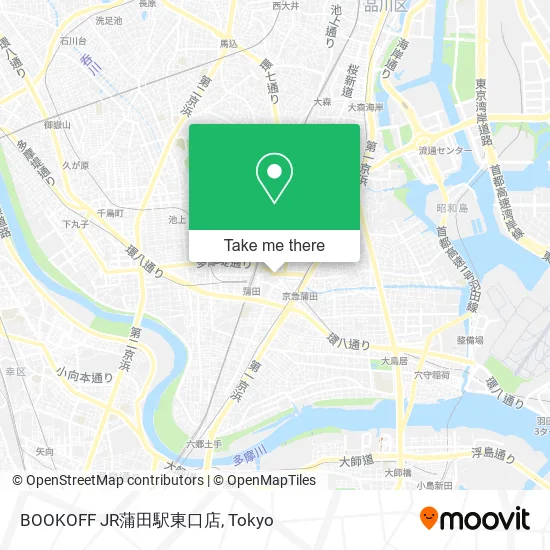 BOOKOFF JR Kamata Station East Exit map