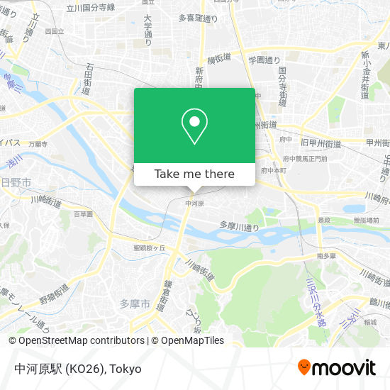 中河原駅 (KO26) map