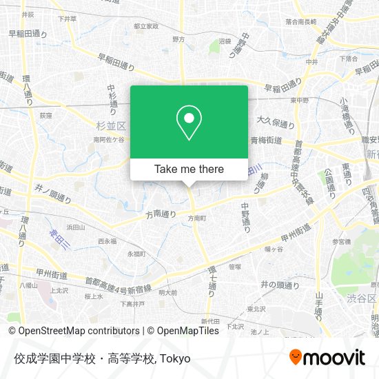 佼成学園中学校・高等学校 map
