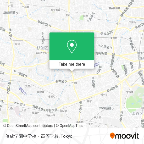 佼成学園中学校・高等学校 map