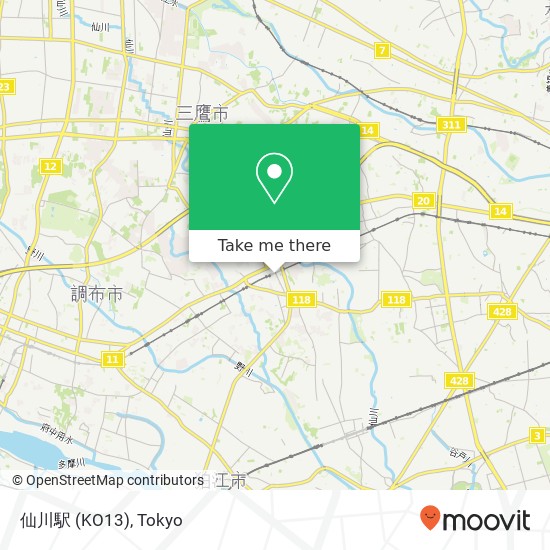 仙川駅 (KO13) map