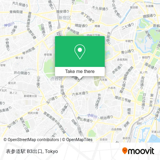 表参道駅 B3出口 map