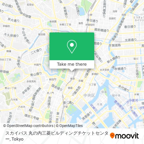 スカイバス 丸の内三菱ビルディングチケットセンター map