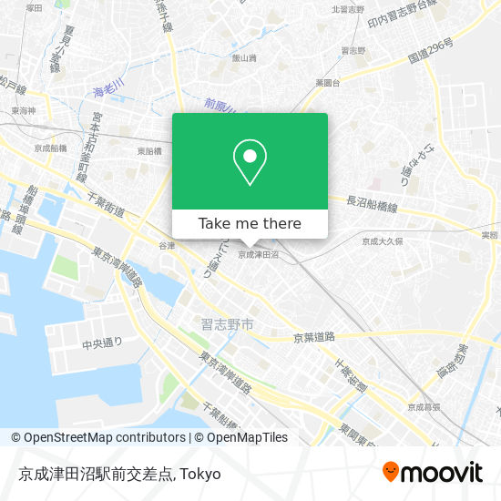 京成津田沼駅前交差点 map
