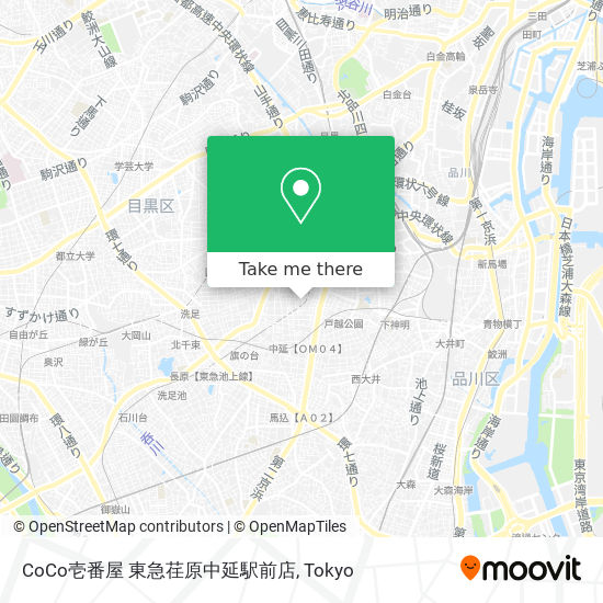 CoCo壱番屋 東急荏原中延駅前店 map