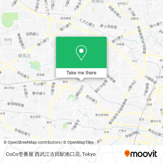 CoCo壱番屋 西武江古田駅南口店 map