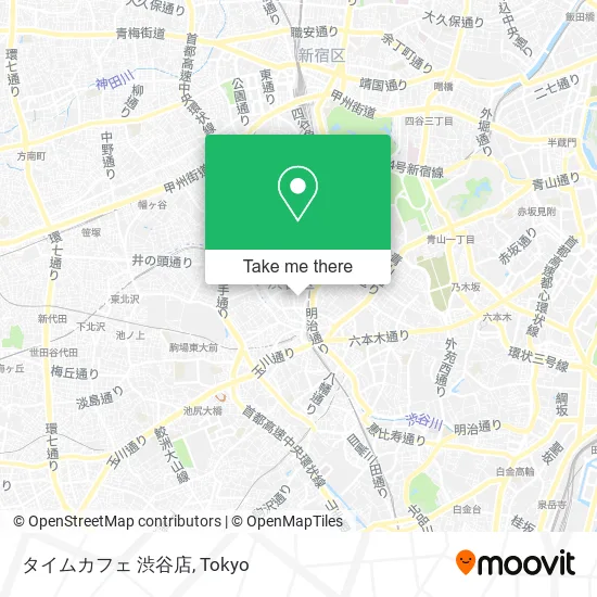 タイムカフェ 渋谷店 map