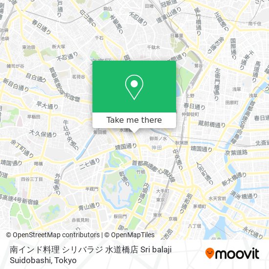 南インド料理 シリバラジ 水道橋店 Sri balaji Suidobashi map