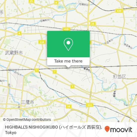 HIGHBALL’S NISHIOGIKUBO (ハイボールズ 西荻窪) map