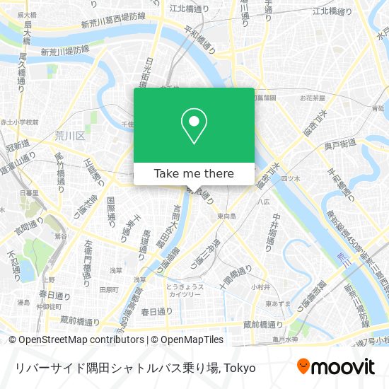 リバーサイド隅田シャトルバス乗り場 map