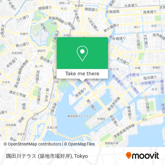 隅田川テラス (築地市場対岸) map