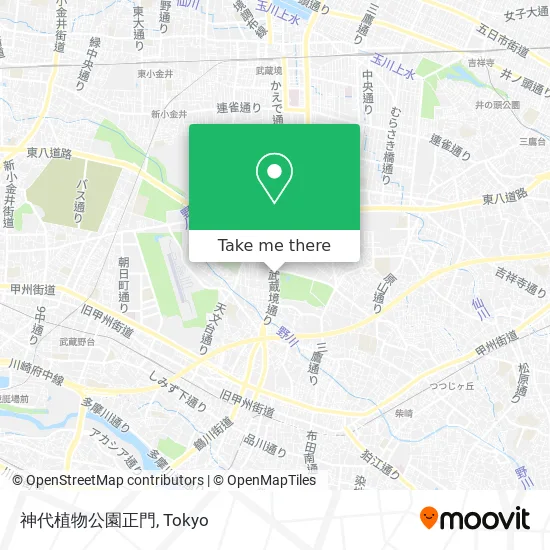 神代植物公園正門 map
