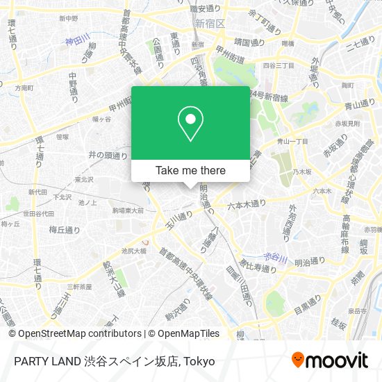 PARTY LAND 渋谷スペイン坂店 map