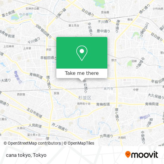 cana tokyo map