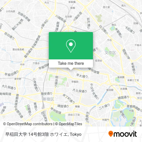 早稲田大学 14号館3階 ホワイエ map