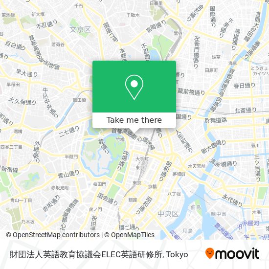 財団法人英語教育協議会ELEC英語研修所 map