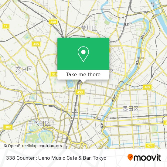 338 Counter : Ueno Music Cafe & Bar map
