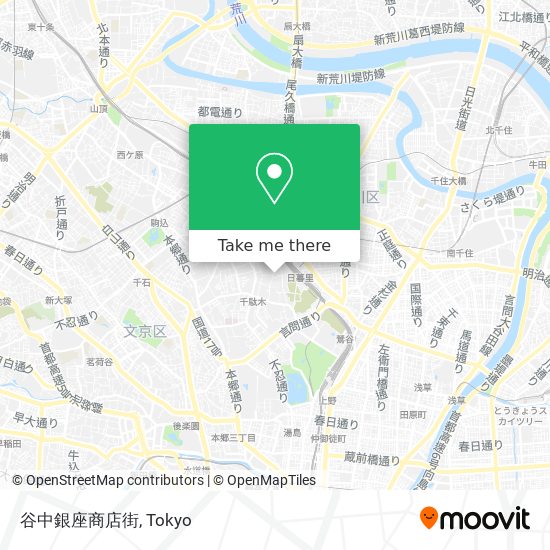 How To Get To 谷中銀座商店街 In 文京区 By Bus Or Metro