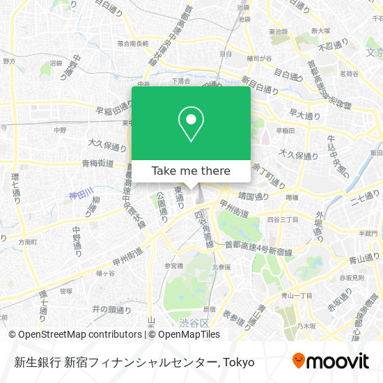 新生銀行 新宿フィナンシャルセンター map