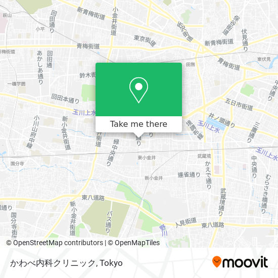かわべ内科クリニック map
