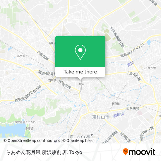 らあめん花月嵐 所沢駅前店 map