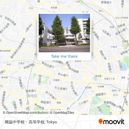 獨協中学校・高等学校 map