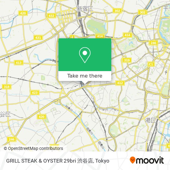 GRILL STEAK & OYSTER 29bri 渋谷店 map