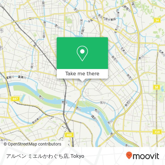 アルペン ミエルかわぐち店 map