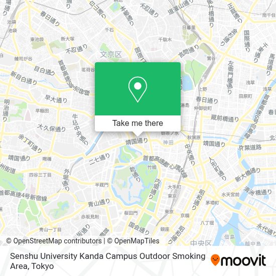 How To Get To 専修大学 神田キャンパス 屋外喫煙所 In 千代田区 By Metro Or Bus